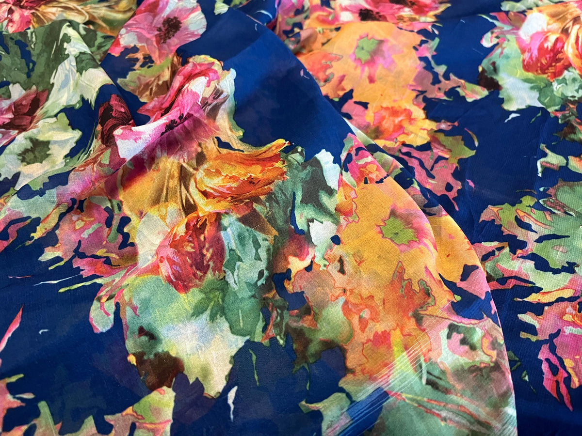 NEW High Class Chiffon Floral Print Fabric