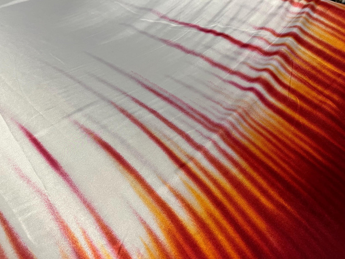 NEW High Class Silky Satin illuminate Print Fabric