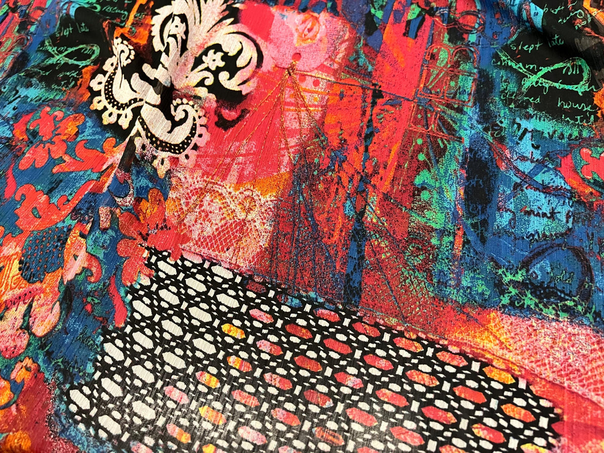 NEW High Class Crinkle Chiffon Print Fabric