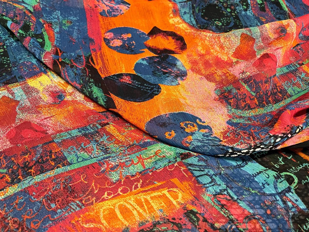 NEW High Class Crinkle Chiffon Print Fabric