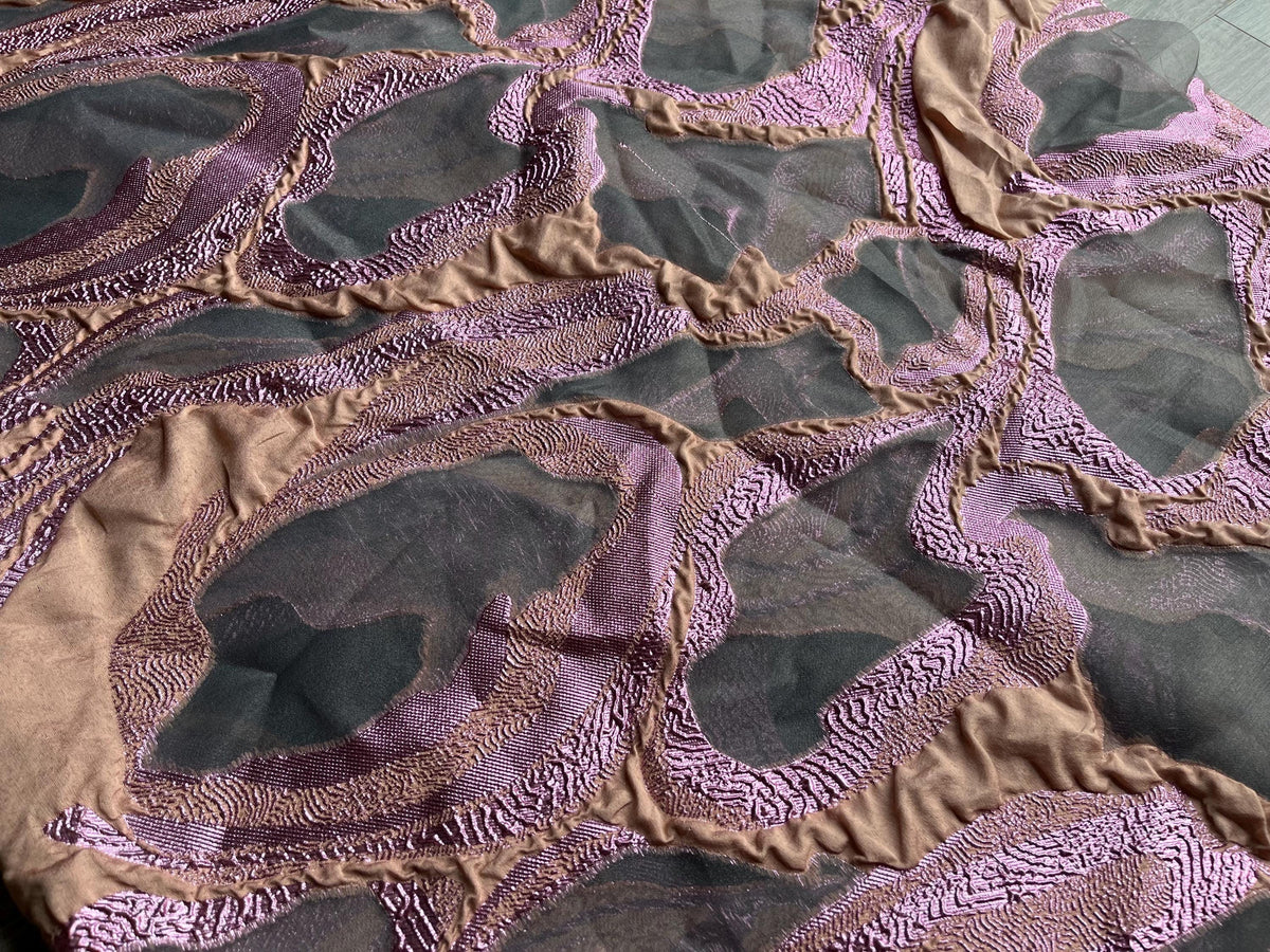 NEW High Class Organdie Brocade Cloque Lurex Fabric