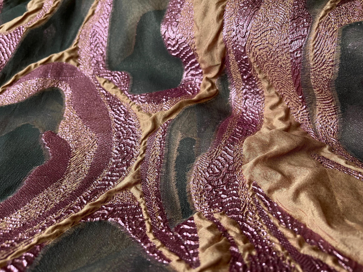 NEW High Class Organdie Brocade Cloque Lurex Fabric