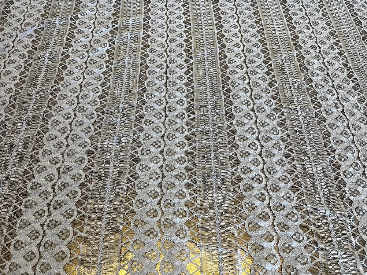 NEW High Class Blue Corded Lace Fabric