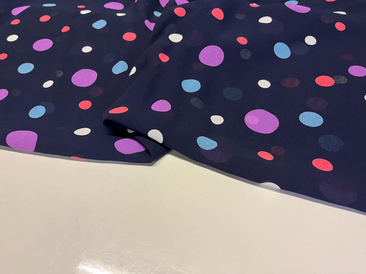 NEW High Class Georgette Crepe Polka Dot Print Fabric