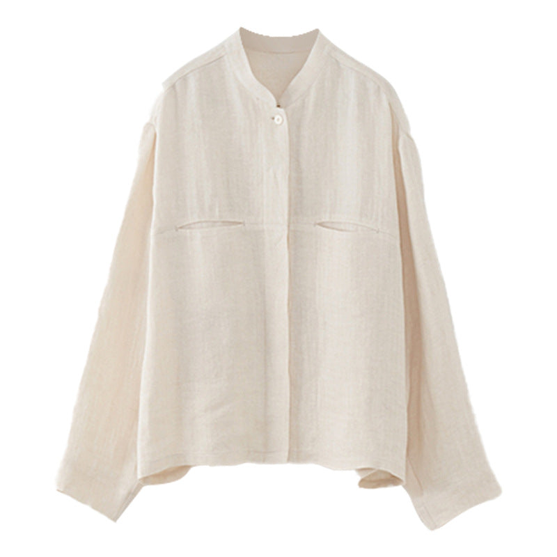 Women’s Pure Linen Shirt – Loose Fit Button-Up Blouse | Breathable Top | Casual Retro Minimalist Clothing + 🚚 Free Worldwide Shipping 🎉 Extra 30% OFF at Checkout