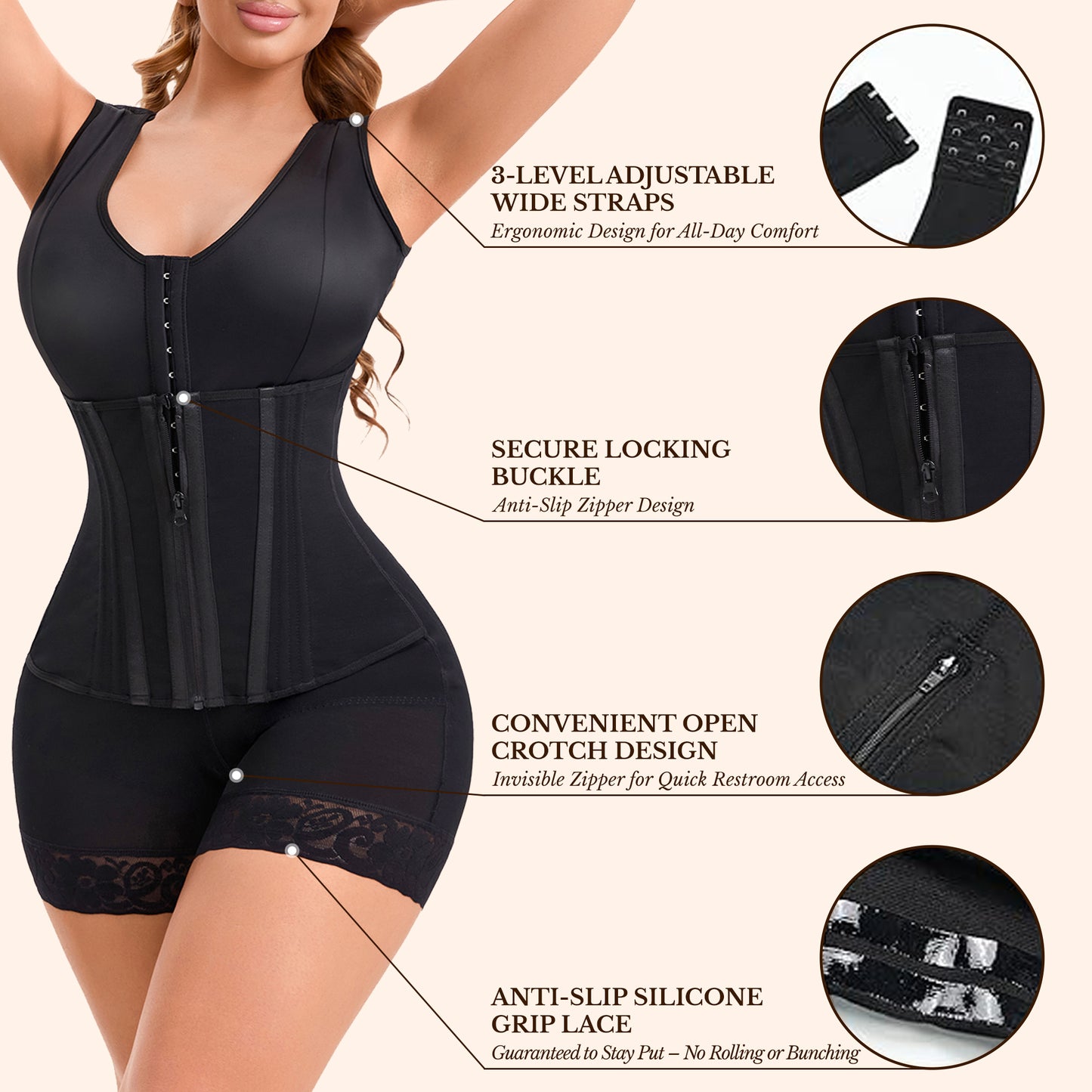Fajas Colombianas Moldeadoras Overbust Shapewear For Women Tummy Control Full Body Shaper & Butt Lifter Post Surgery Compression Garment + 🚚 Free Worldwide Shipping 🎉 Extra 30% OFF At Checkout