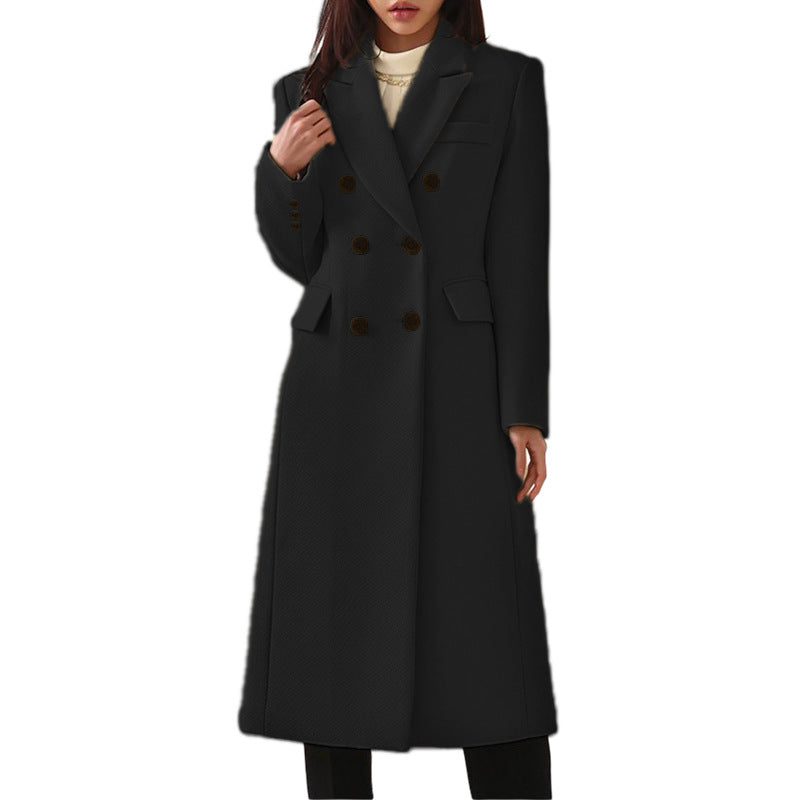 Women's Long Wool Blend Coat – Elegant Winter Overcoat with Pockets | Warm Autumn & Winter Commuter Jacket S-5X Free Shipping Worldwide + 30% OFF AT CHECKOUT