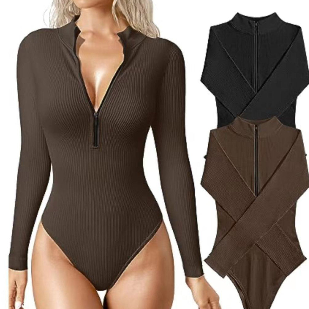 Seamless Shapewear Jumpsuit for Women – Long Sleeve Sculpting Bodysuit | Tummy Control Slimming Romper & Body Contour Shaper + 🚚 Free Worldwide Shipping 🎉 Extra 30% OFF at Checkout