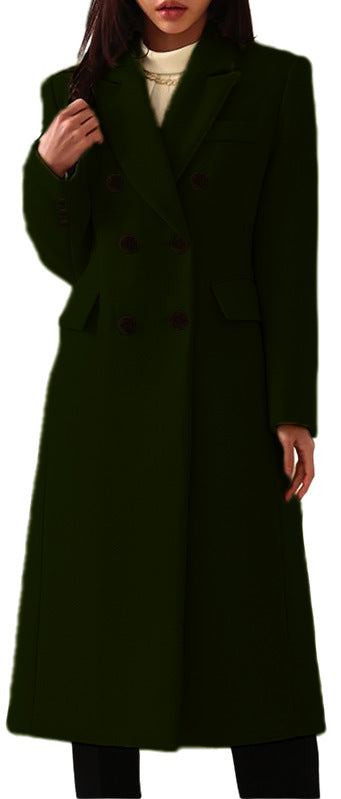 Women's Long Wool Blend Coat – Elegant Winter Overcoat with Pockets | Warm Autumn & Winter Commuter Jacket S-5X Free Shipping Worldwide + 30% OFF AT CHECKOUT