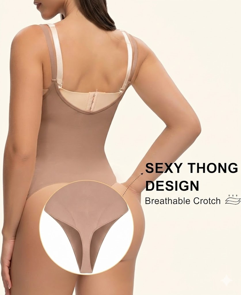 Open Bust Shapewear Bodysuit for Women – Seamless Tummy Control Body Shaper, Sculpting Compression Thong, Invisible Slimming Fit + 🚚 Free Worldwide Shipping 🎉 Extra 30% OFF at Checkout