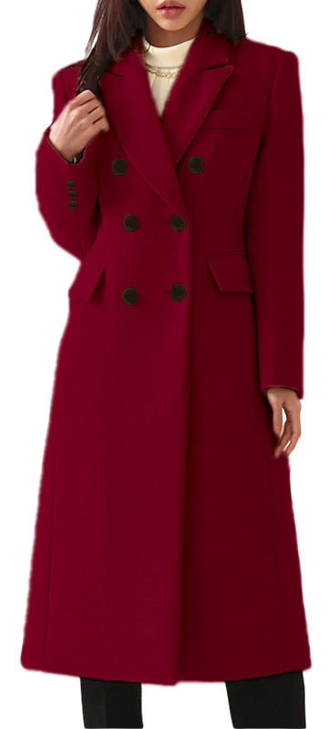 Women's Long Wool Blend Coat – Elegant Winter Overcoat with Pockets | Warm Autumn & Winter Commuter Jacket S-5X Free Shipping Worldwide + 30% OFF AT CHECKOUT
