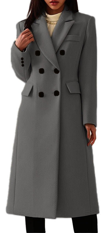 Women's Long Wool Blend Coat – Elegant Winter Overcoat with Pockets | Warm Autumn & Winter Commuter Jacket S-5X Free Shipping Worldwide + 30% OFF AT CHECKOUT