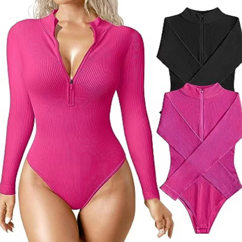 Seamless Shapewear Jumpsuit for Women – Long Sleeve Sculpting Bodysuit | Tummy Control Slimming Romper & Body Contour Shaper + 🚚 Free Worldwide Shipping 🎉 Extra 30% OFF at Checkout