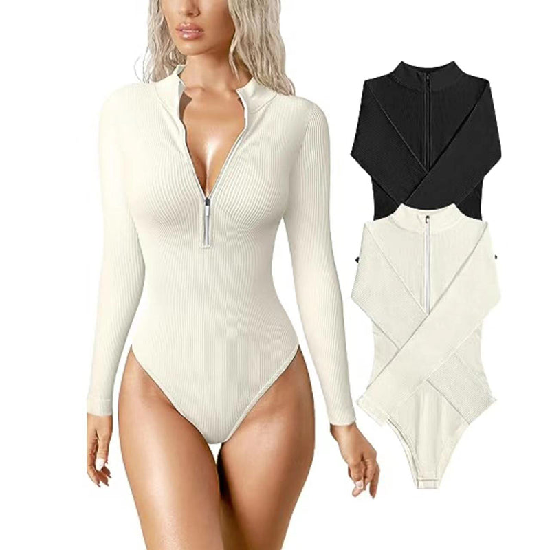 Seamless Shapewear Jumpsuit for Women – Long Sleeve Sculpting Bodysuit | Tummy Control Slimming Romper & Body Contour Shaper + 🚚 Free Worldwide Shipping 🎉 Extra 30% OFF at Checkout
