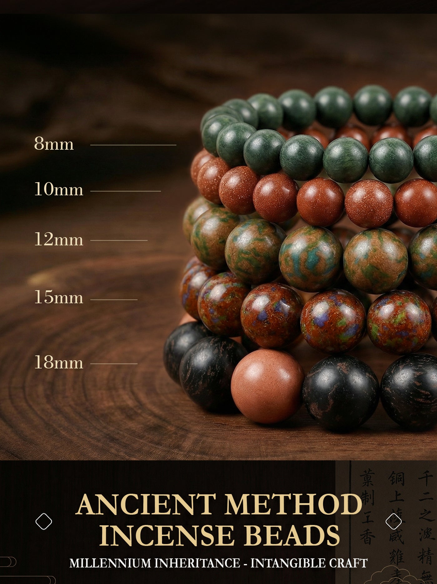 Traditional Chinese Medicine Herbal Bead Bracelet for Skin Health & Wellness | Natural Healing Jewelry + 🚚 Free Worldwide Shipping 🎉 Extra 30% OFF at Checkout