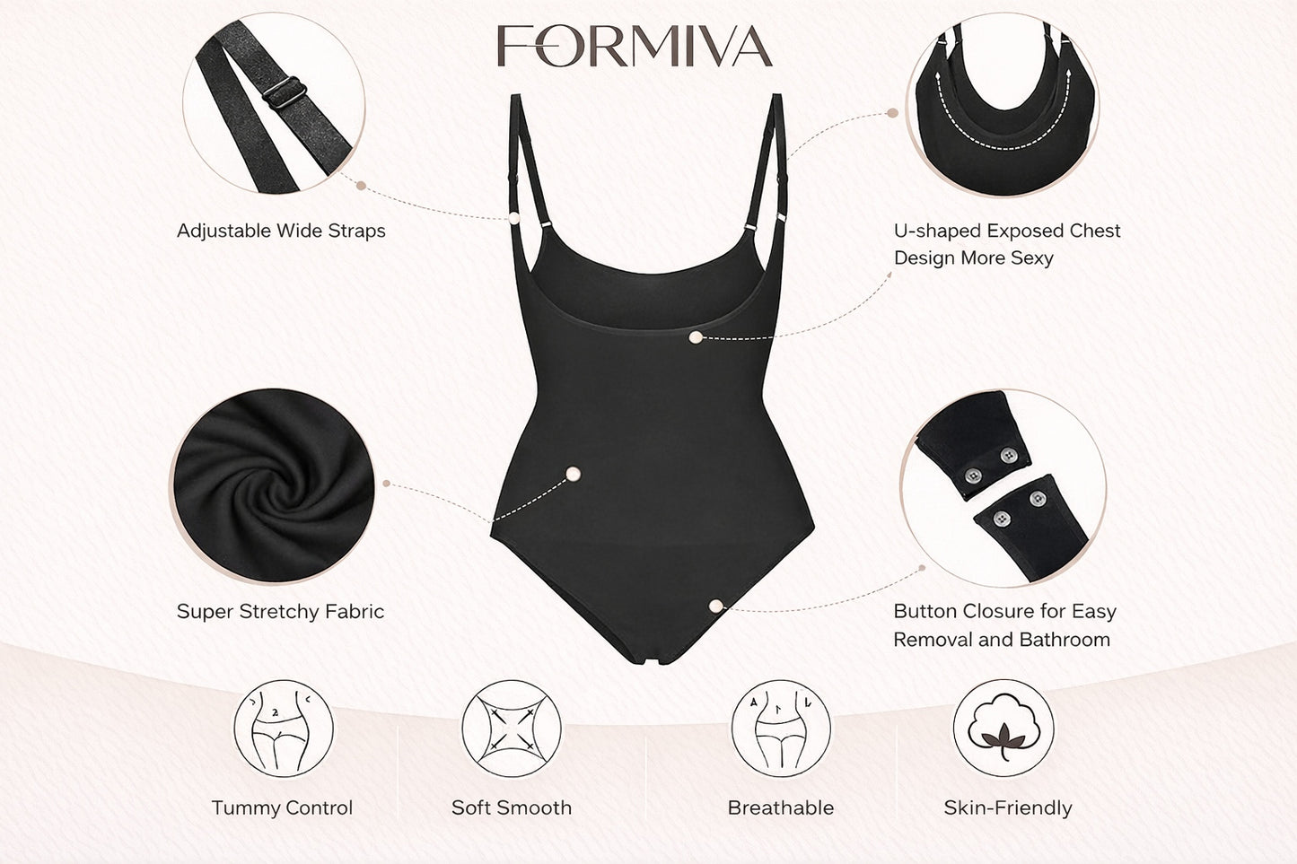 Open Bust Shapewear Bodysuit for Women – Seamless Tummy Control Body Shaper, Sculpting Compression Thong, Invisible Slimming Fit + 🚚 Free Worldwide Shipping 🎉 Extra 30% OFF at Checkout