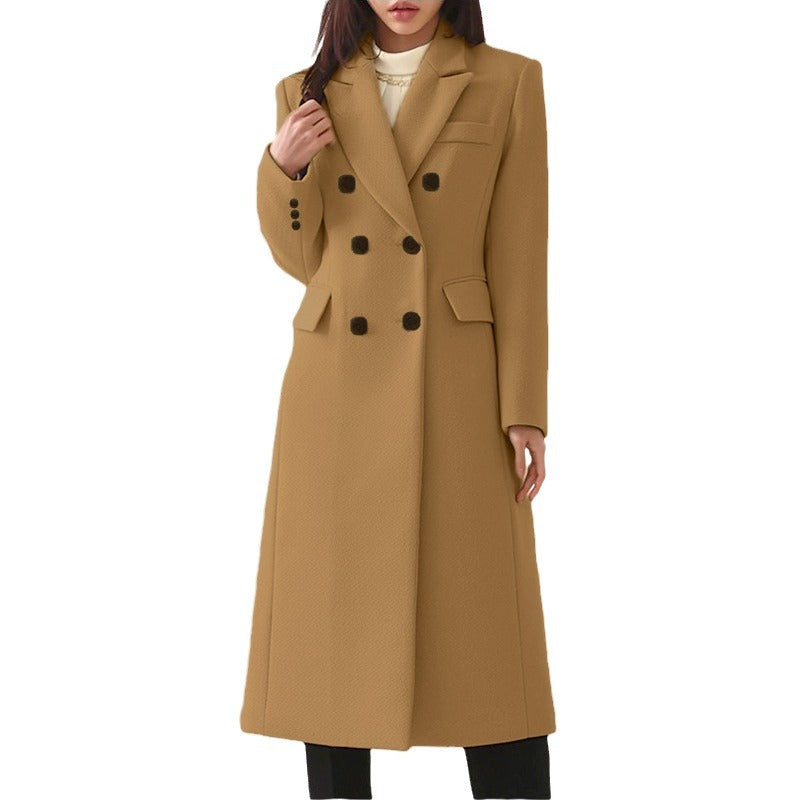 Women's Long Wool Blend Coat – Elegant Winter Overcoat with Pockets | Warm Autumn & Winter Commuter Jacket S-5X Free Shipping Worldwide + 30% OFF AT CHECKOUT