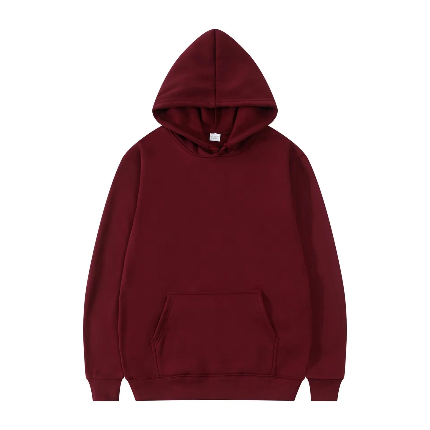 Unisex Hooded Pullover Hoodie – Solid Colour Oversized Sweatshirt with Pocket | 2025 New