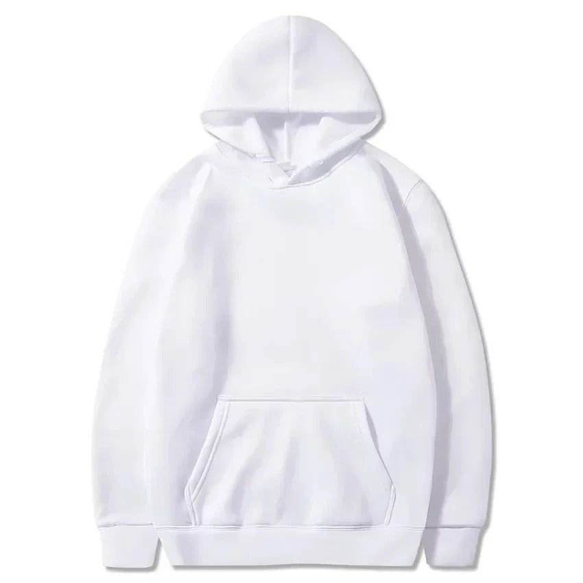 Unisex Hooded Pullover Hoodie – Solid Colour Oversized Sweatshirt with Pocket | 2025 New