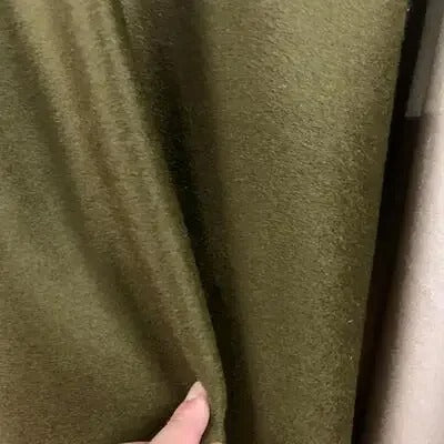 Double-Sided Wool-Cashmere Blend Fabric – Soft Smooth Cloth by the Metre for Autumn/Winter Coats DIY Sewing Material