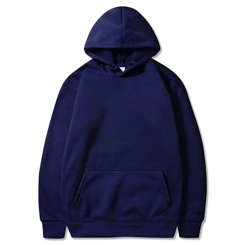 Unisex Hooded Pullover Hoodie – Solid Colour Oversized Sweatshirt with Pocket | 2025 New