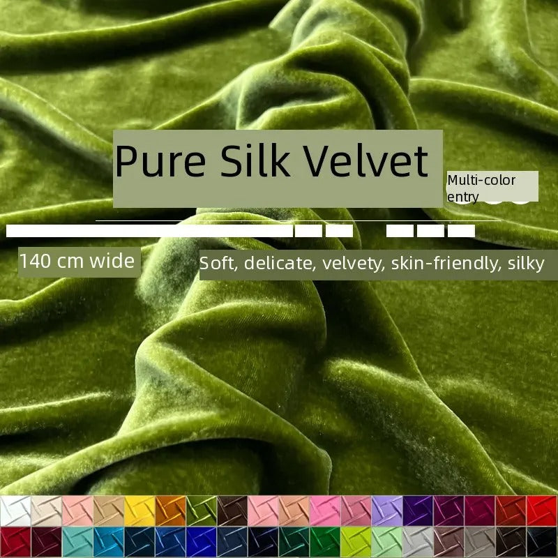 Seidensamt – 100 % Maulbeerseide, Viskoseflor, 140 cm breit | 40 luxuriöse Farben für exklusive Kleider