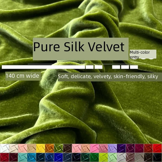 Seidensamt – 100 % Maulbeerseide, Viskoseflor, 140 cm breit | 40 luxuriöse Farben für exklusive Kleider