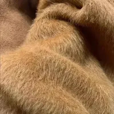 Luxury Wool-Cashmere Blend Fabric – Thick Warm Cloth for Winter Coats, DIY Sewing Material (by the Yard)