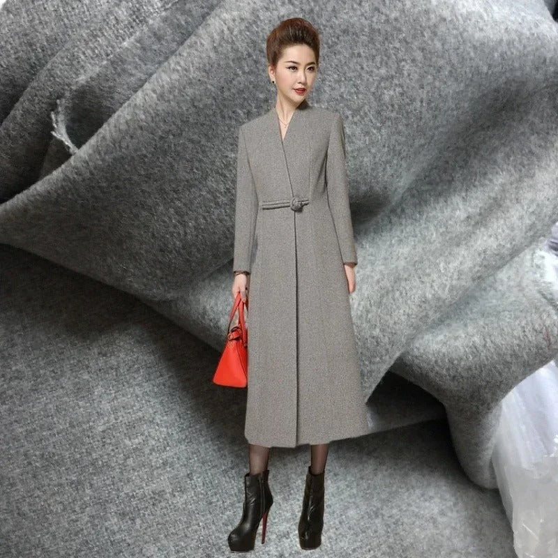 Luxury Wool-Cashmere Blend Fabric – Thick Warm Cloth for Winter Coats, DIY Sewing Material (by the Yard)