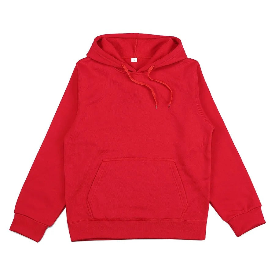 Unisex Hooded Pullover Hoodie – Solid Colour Oversized Sweatshirt with Pocket | 2025 New
