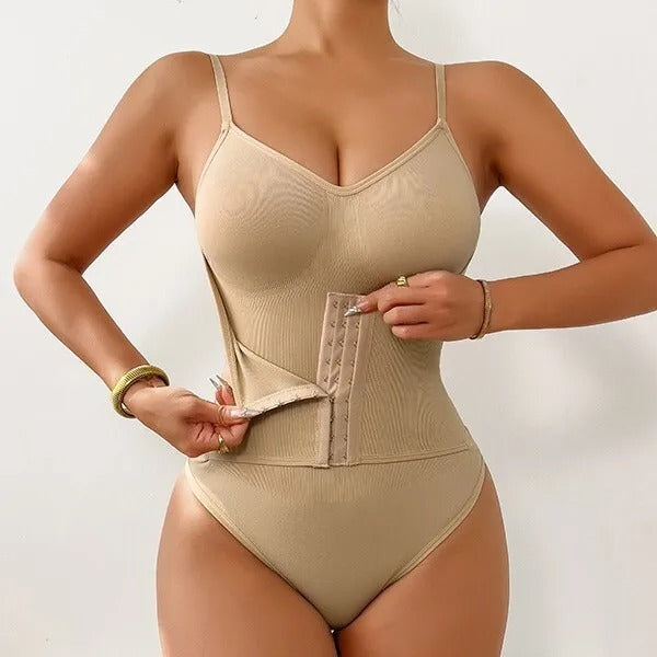 Firm Tummy Control Thong Bodysuit Shapewear – Women’s Waist Trainer Body Shaper with Zipper Belt / 30% OFF AT CHECKOUT