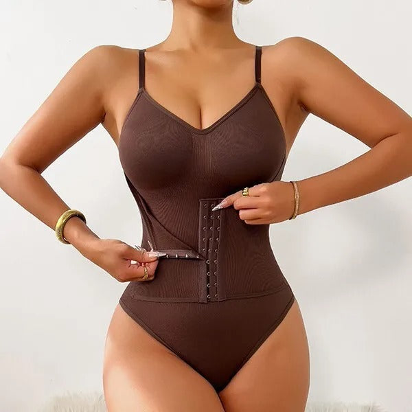 Firm Tummy Control Thong Bodysuit Shapewear – Women’s Waist Trainer Body Shaper with Zipper Belt / 30% OFF AT CHECKOUT