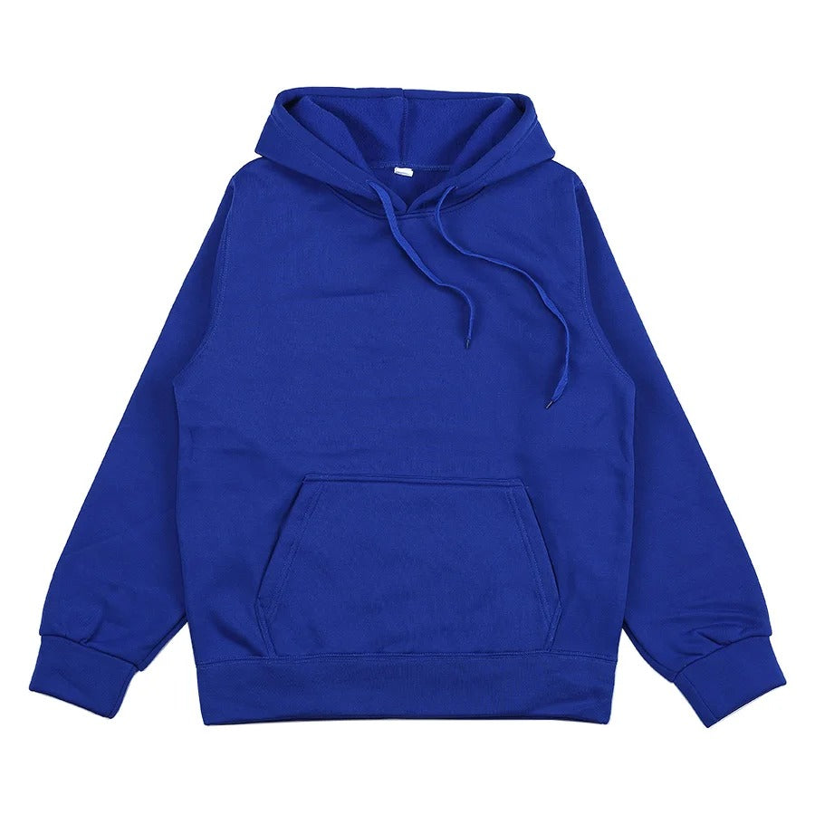 Unisex Hooded Pullover Hoodie – Solid Colour Oversized Sweatshirt with Pocket | 2025 New