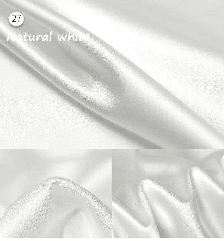 Stretch Mulberry Silk Charmeuse Satin Fabric 95% Silk 5% Spandex – 19 Momme | 42″ Wide – DIY Bridal Eveningwear Fabric