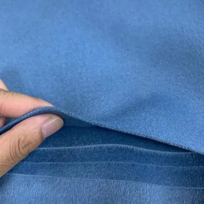 Double-Sided Wool-Cashmere Blend Fabric – Soft Smooth Cloth by the Metre for Autumn/Winter Coats DIY Sewing Material