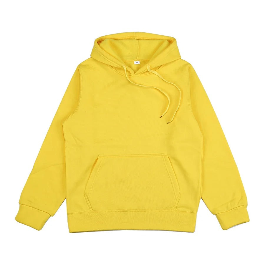 Unisex Hooded Pullover Hoodie – Solid Colour Oversized Sweatshirt with Pocket | 2025 New