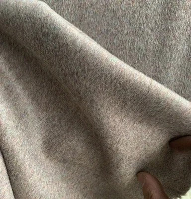 Double-Sided Wool-Cashmere Blend Fabric – Soft Smooth Cloth by the Metre for Autumn/Winter Coats DIY Sewing Material