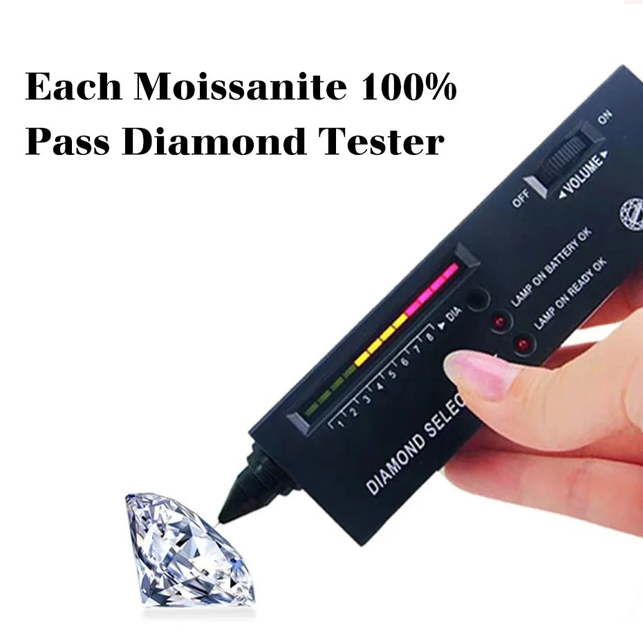 Certified 18K Solid Gold Moissanite 5‑Stone Ring for Women – Luxury Engagement / Wedding Gift