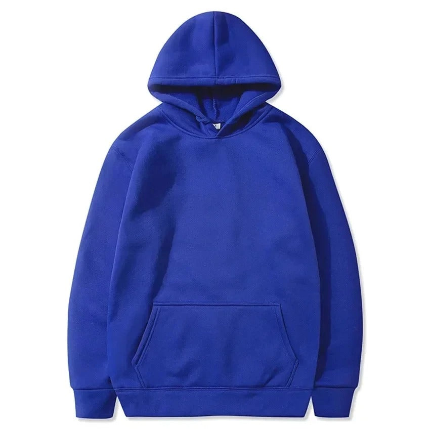 Unisex Hooded Pullover Hoodie – Solid Colour Oversized Sweatshirt with Pocket | 2025 New