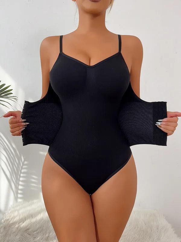 Firm Tummy Control Thong Bodysuit Shapewear – Women’s Waist Trainer Body Shaper with Zipper Belt / 30% OFF AT CHECKOUT