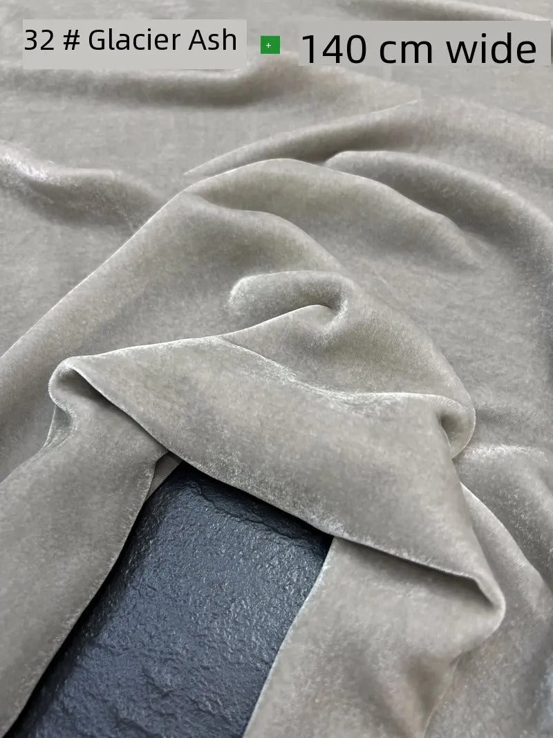 Silk Velvet Fabric – 100% Mulberry Silk Base, Rayon Pile, 140 cm Wide | 40 Luxe Colours for High-End Dresses